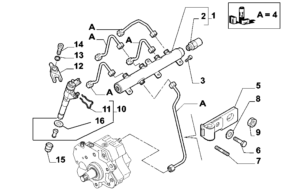 10226-020 HYDRAULIC COUNTER AND INJECTORS