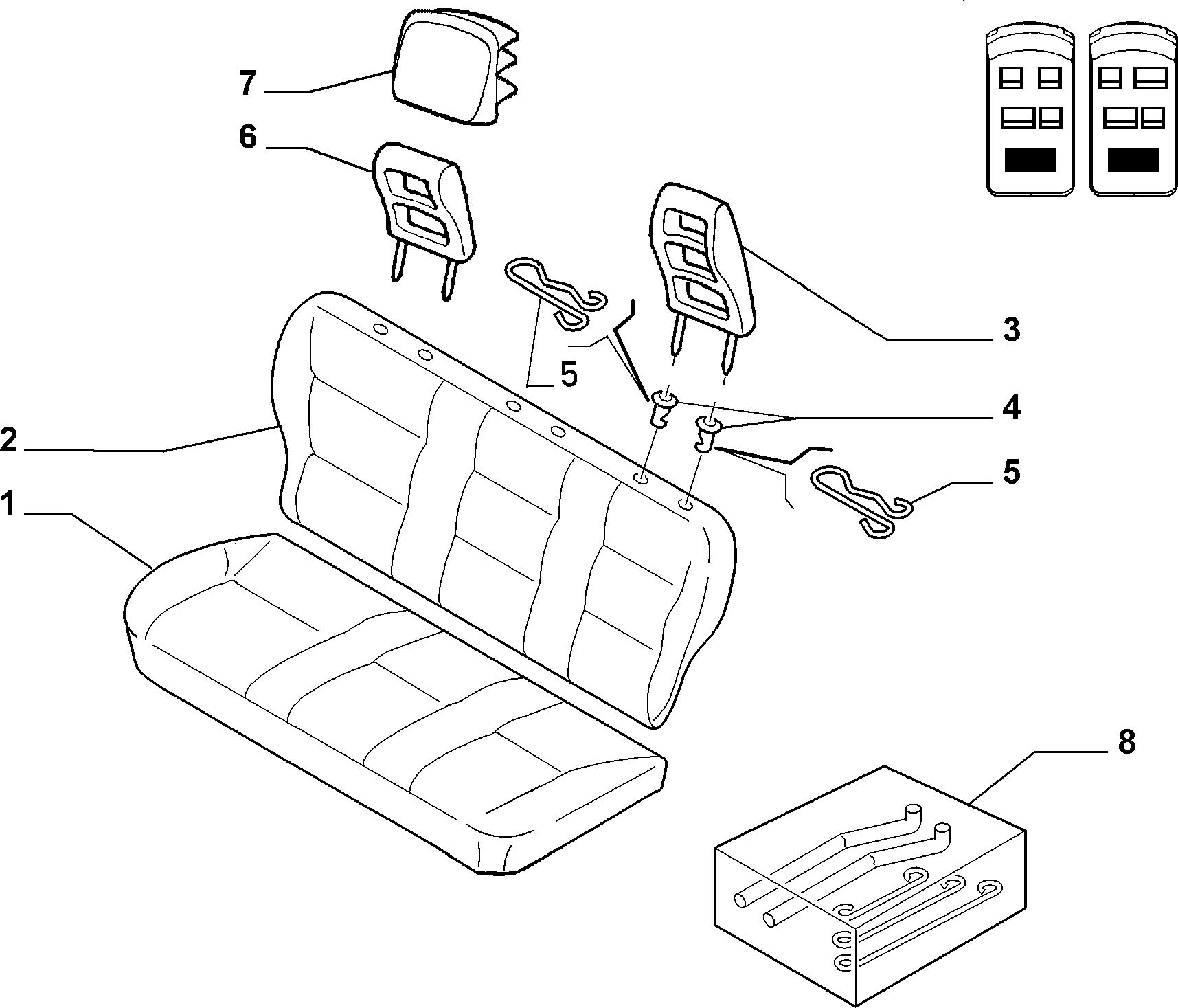 70613/00 REAR SEAT