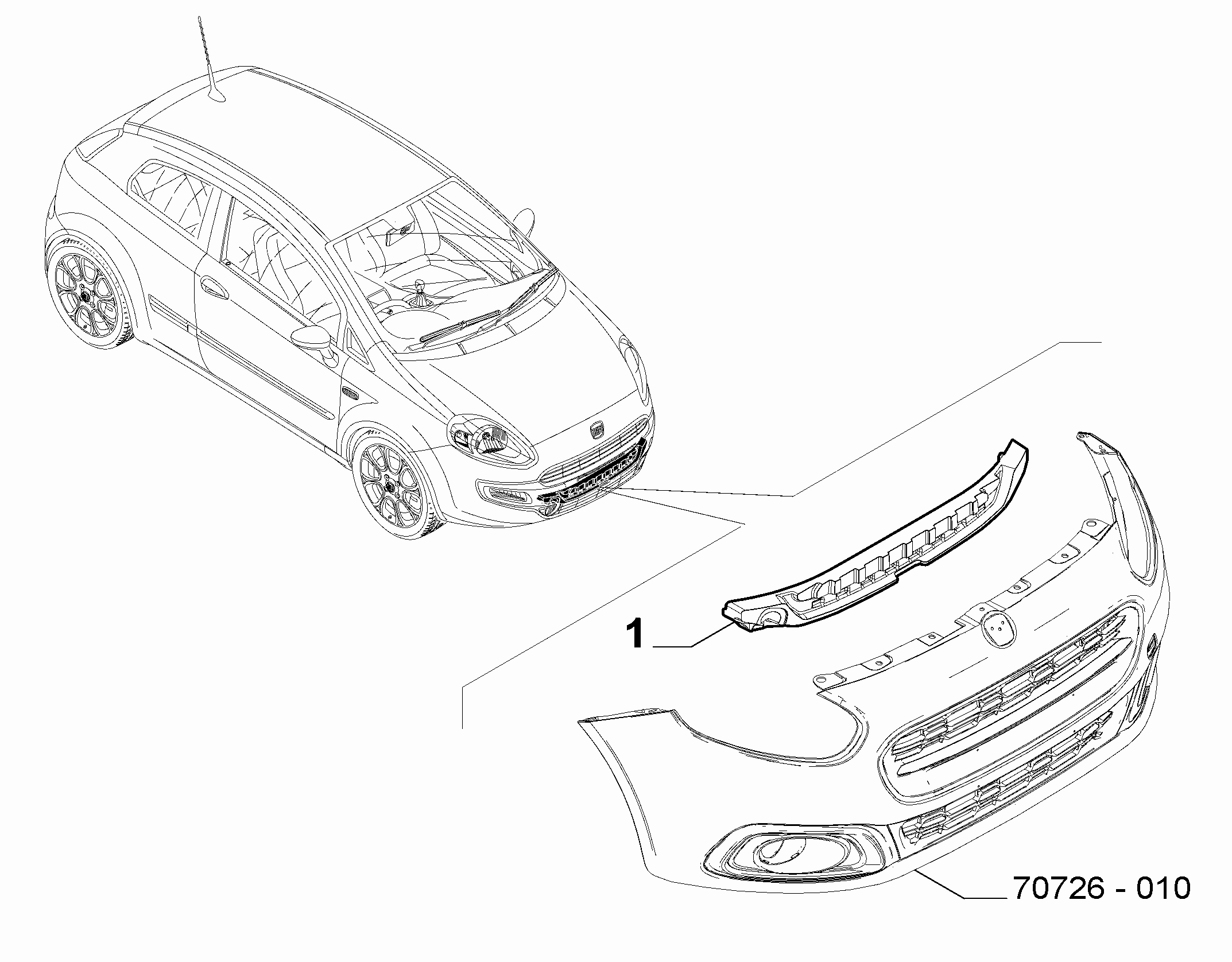 70726-030 FRONT BUMPER THRUST