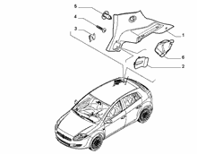 70523-040 INNER REAR PILLAR AND QUARTER GLASS TRIMS
