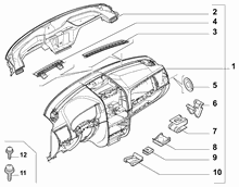 70502-010 DASHBOARD INSTRUMENT HOLDER