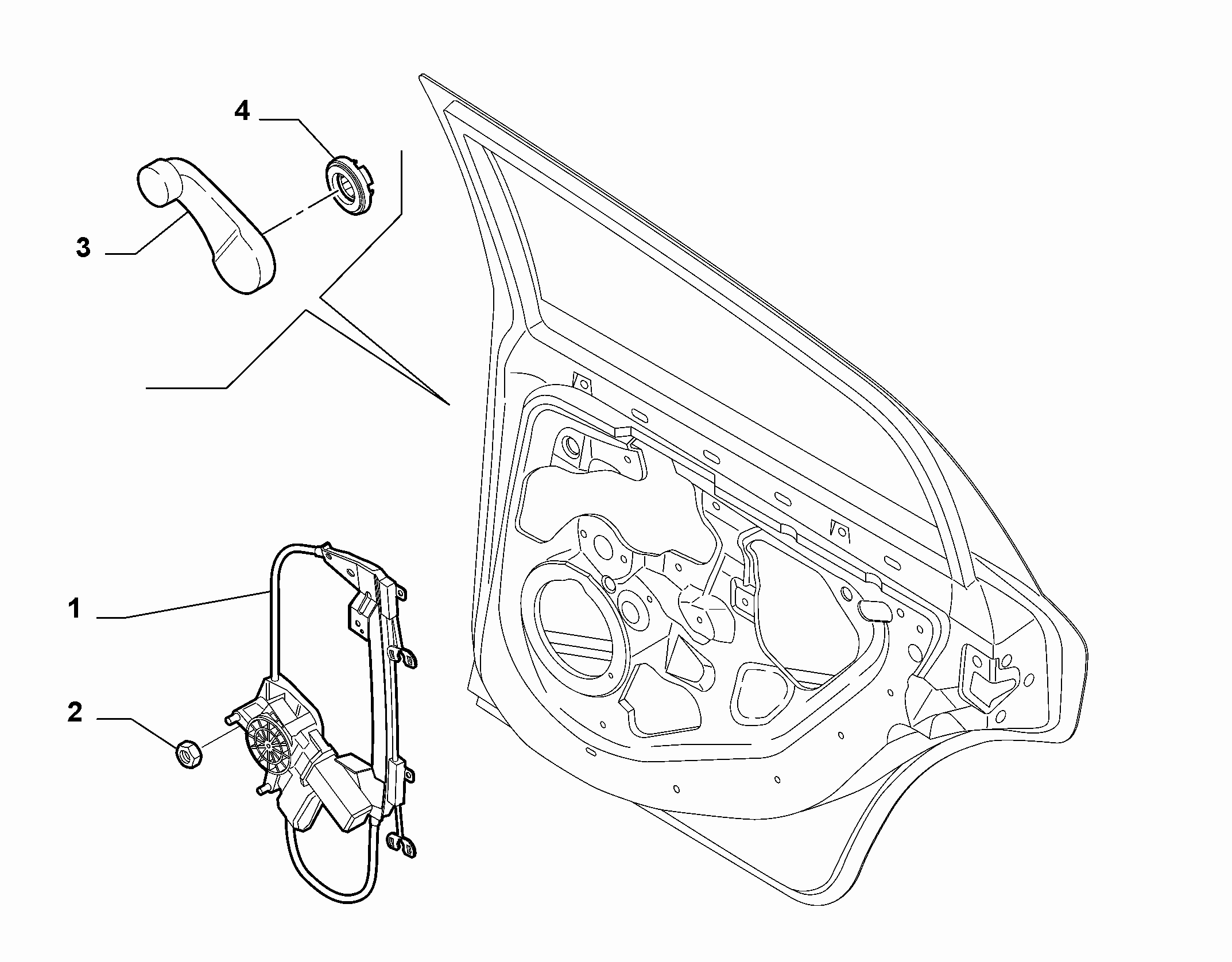 70136-040 REAR DOOR WINDOW