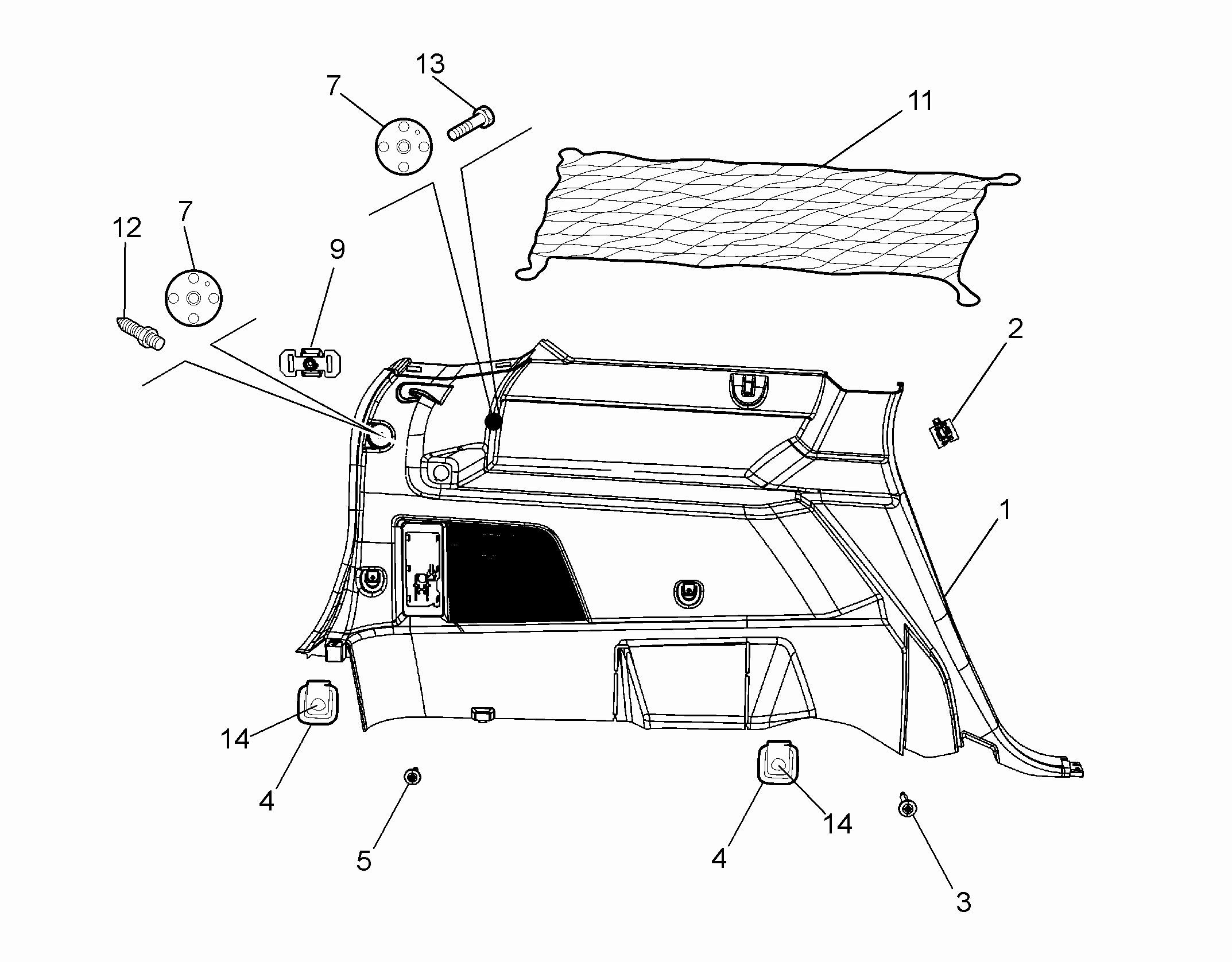 70526-010 BAG STORAGE INTERNAL SIDE LINING