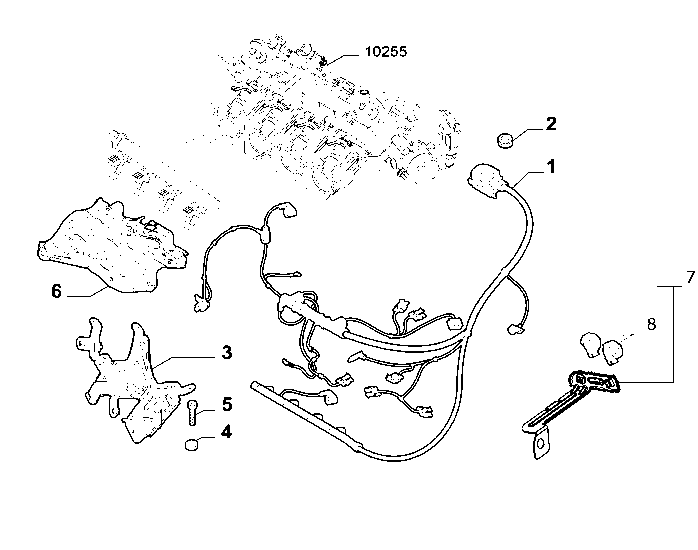 10226-040 ENGINE HARNESS AND SUPPORTS