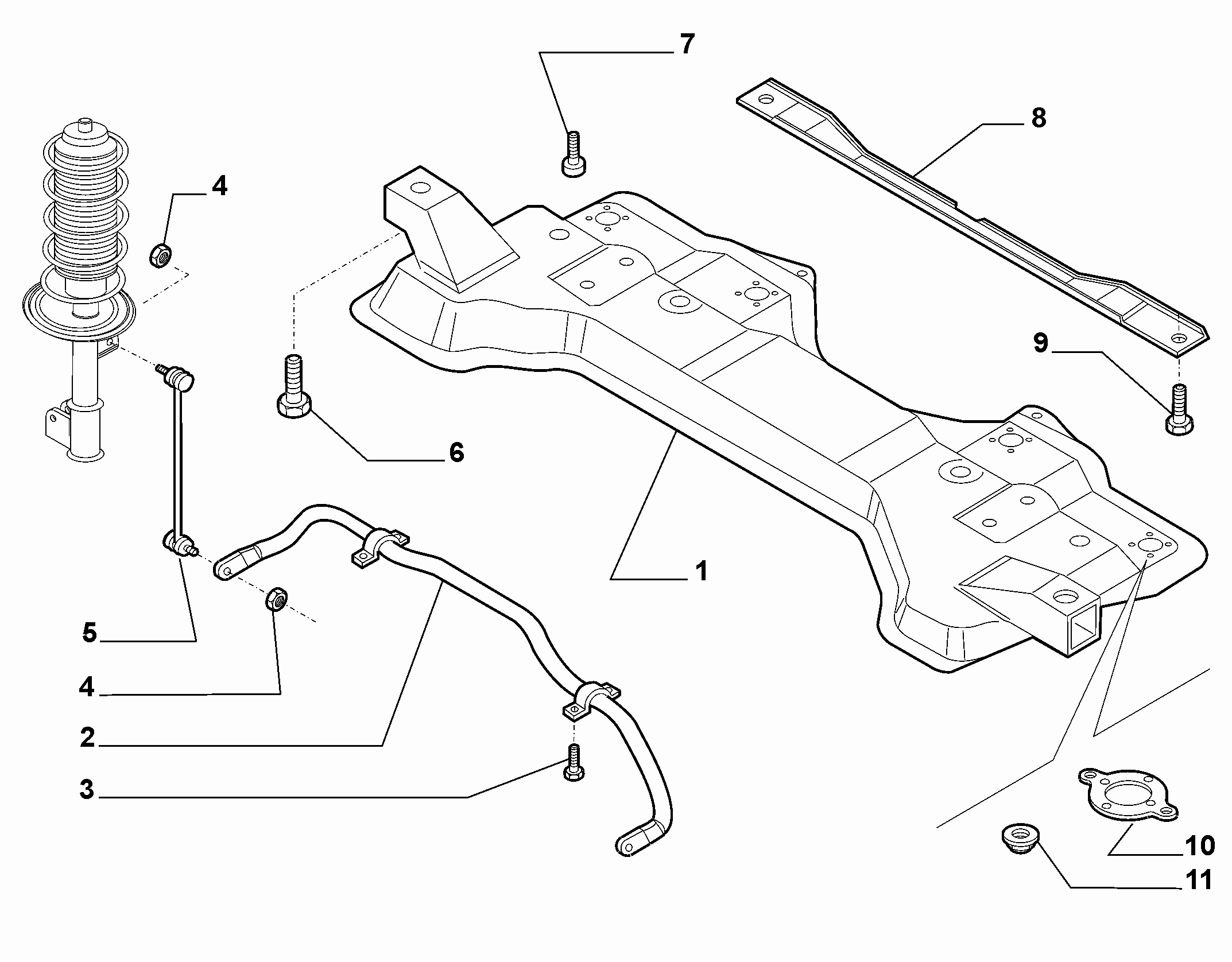 44301-030 CROSS ARM AND TORSION BAR