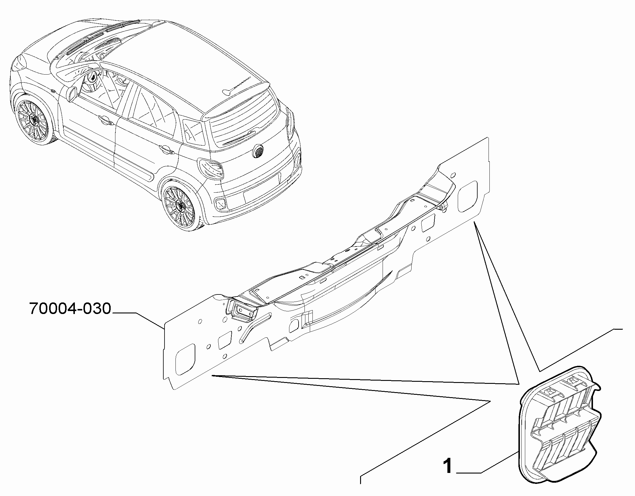 70717-040 TRUNK AIR OUTLET