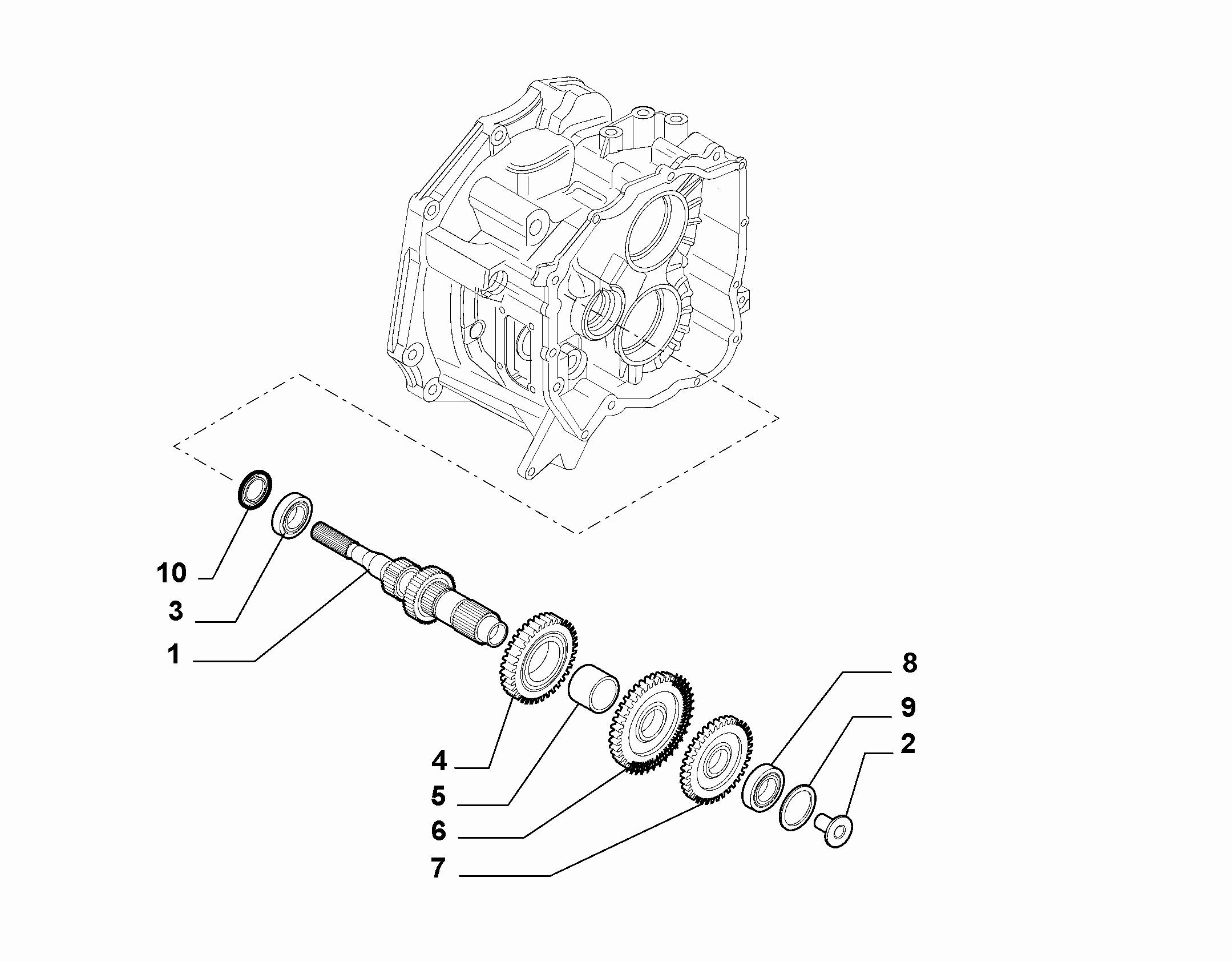 21215-010 PRIMARY SHAFT AND GEAR LEAD