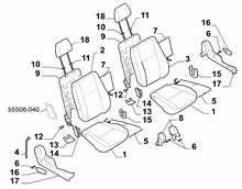 70601-010 FRONT SEAT PADDING