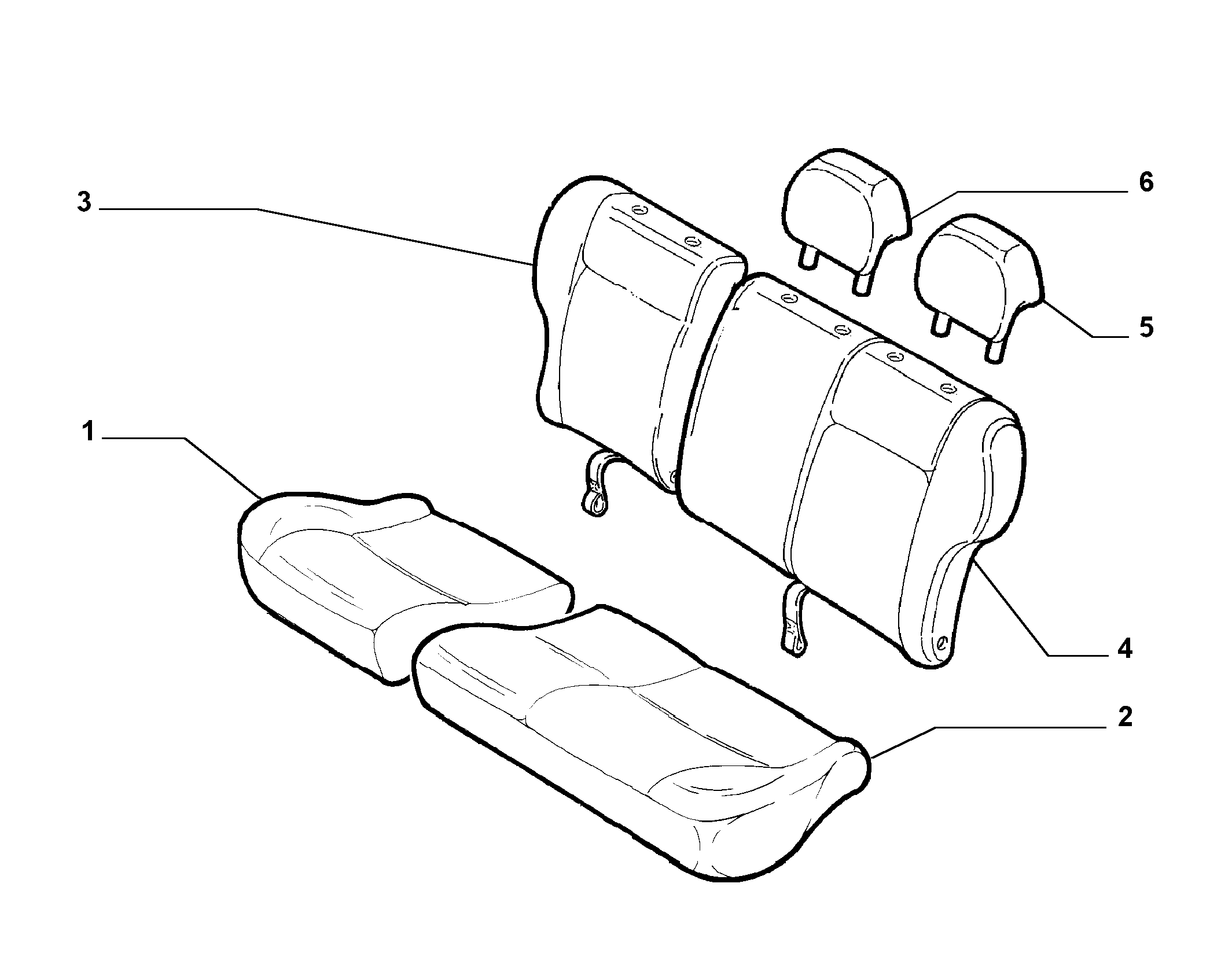 70615/60 REAR SEAT LINING