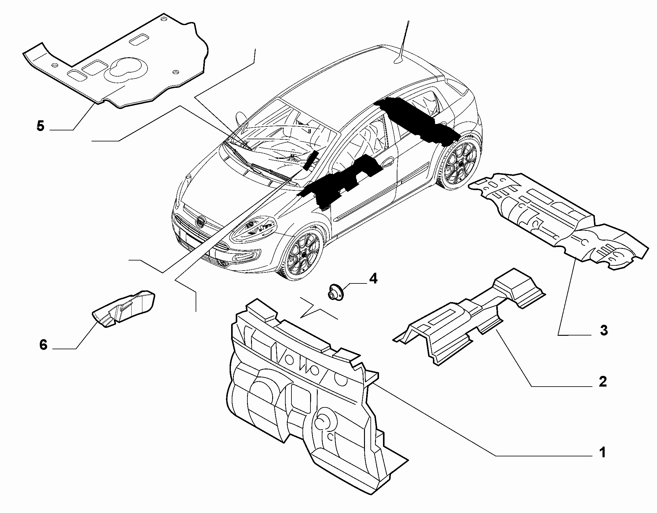 70522-020 PASSENGER COMPARTMENT INSULATION AND PADDING