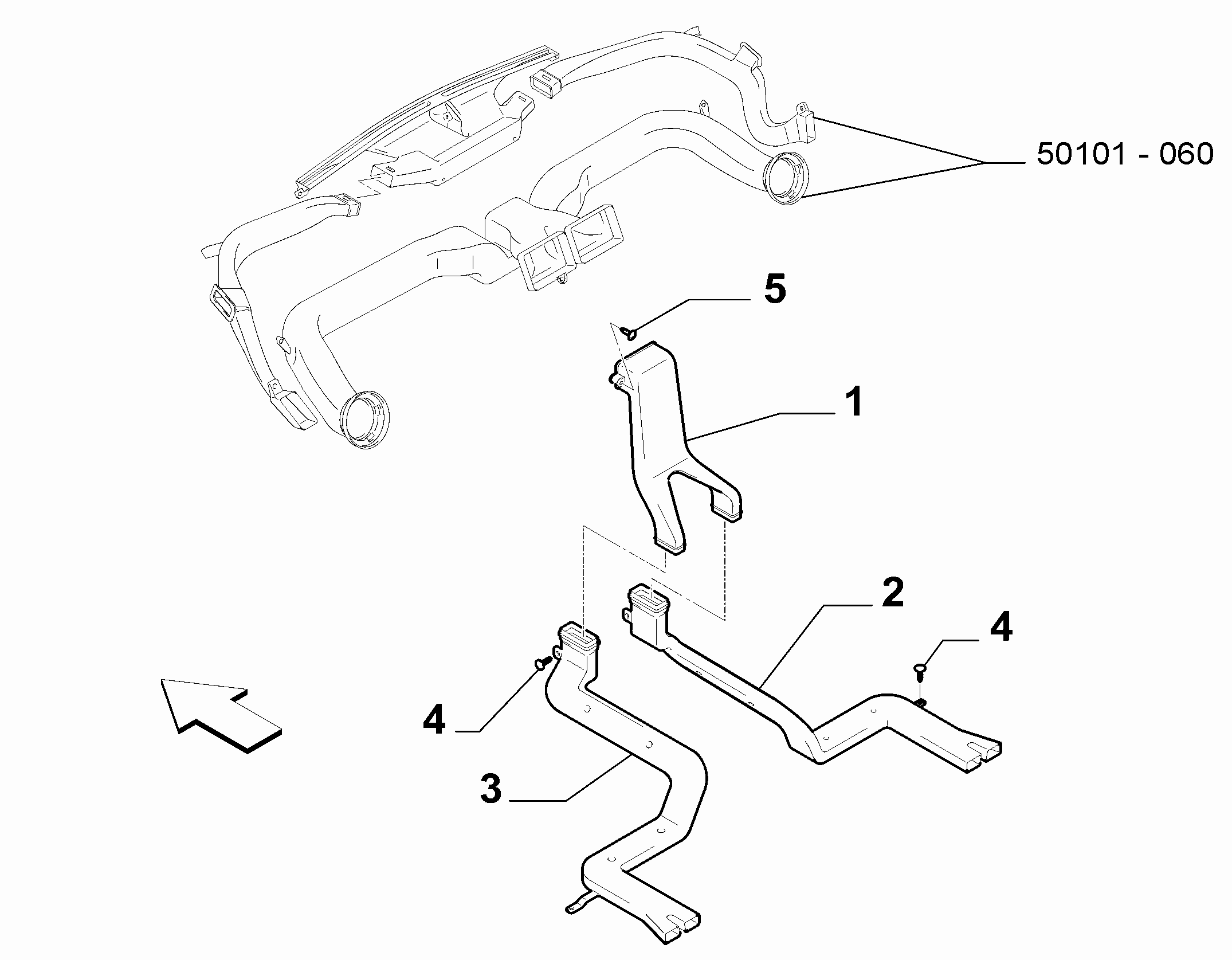 50101-070 REAR AIR DUCT