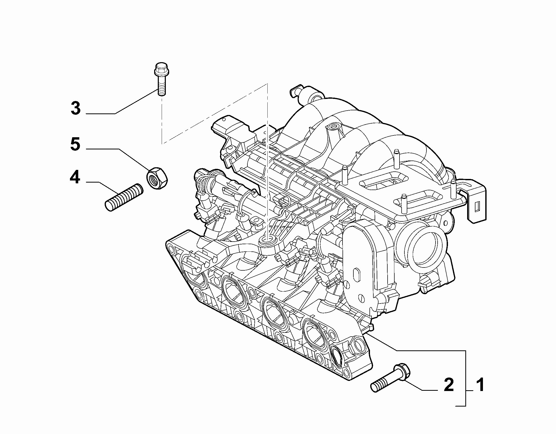 10255-010 INTAKE MANIFOLD AND BUTTERFLY CLIPS