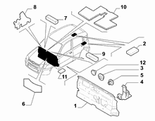 70522-020 PASSENGER COMPARTMENT INSULATION AND PADDING