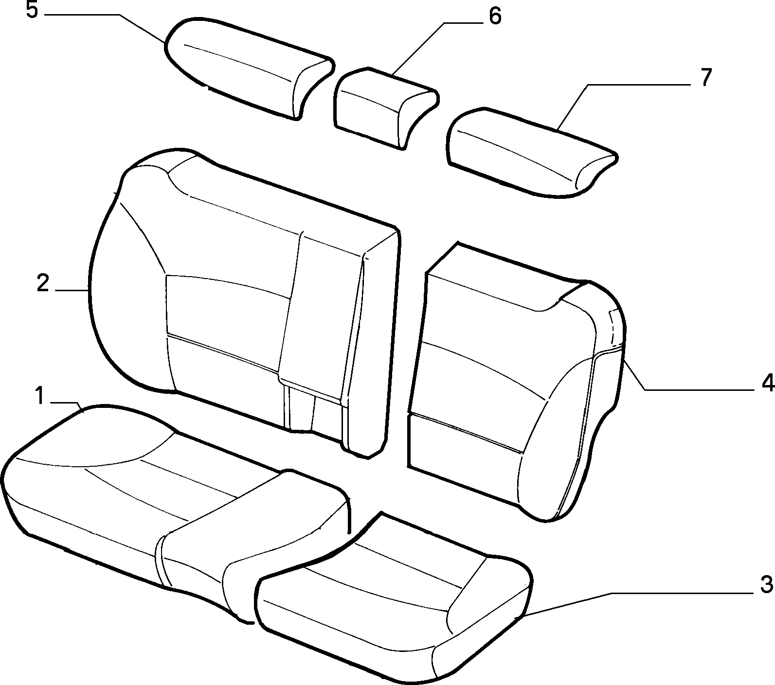 70615/05 REAR SEAT LINING