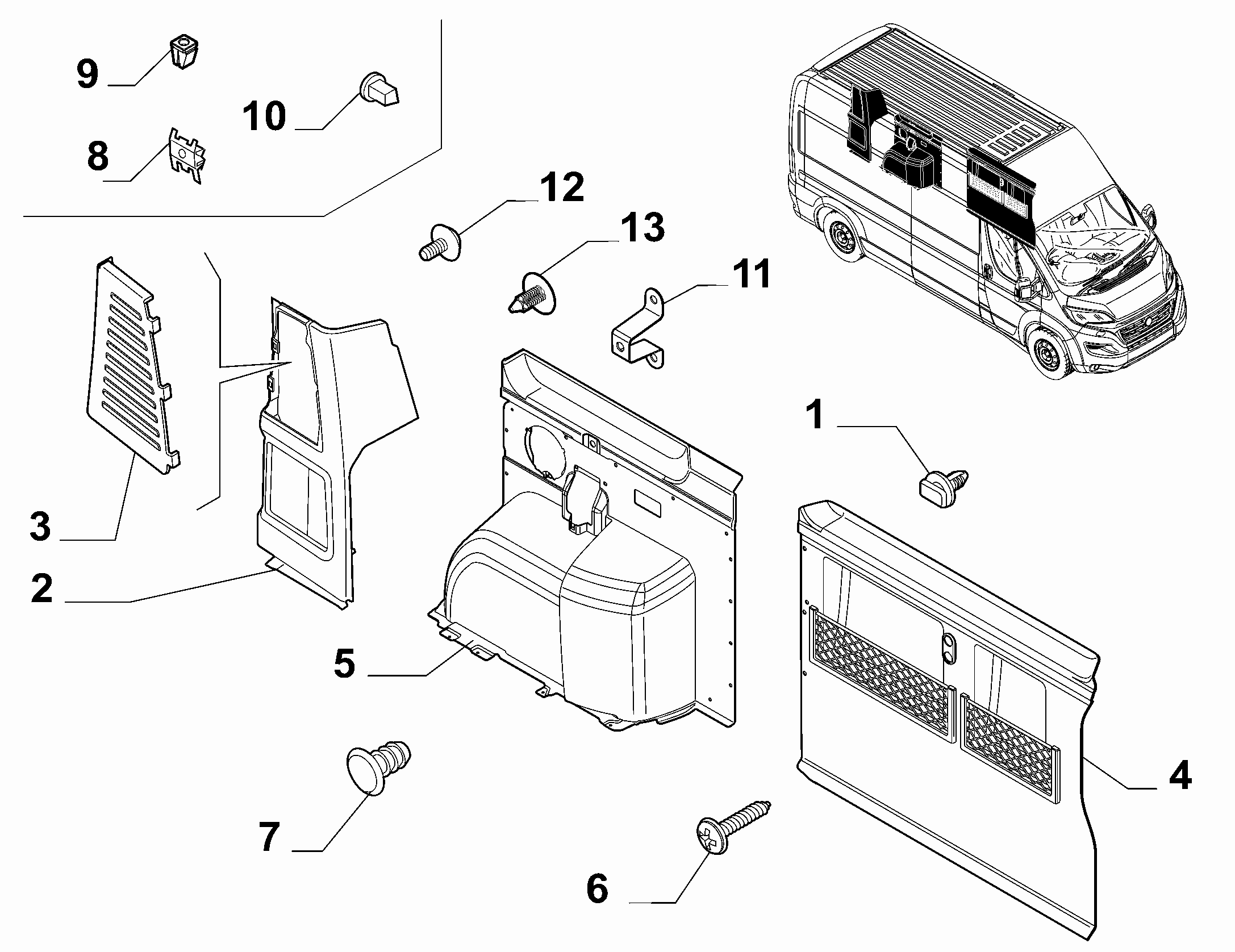 70524-010 REAR SIDE COVERING