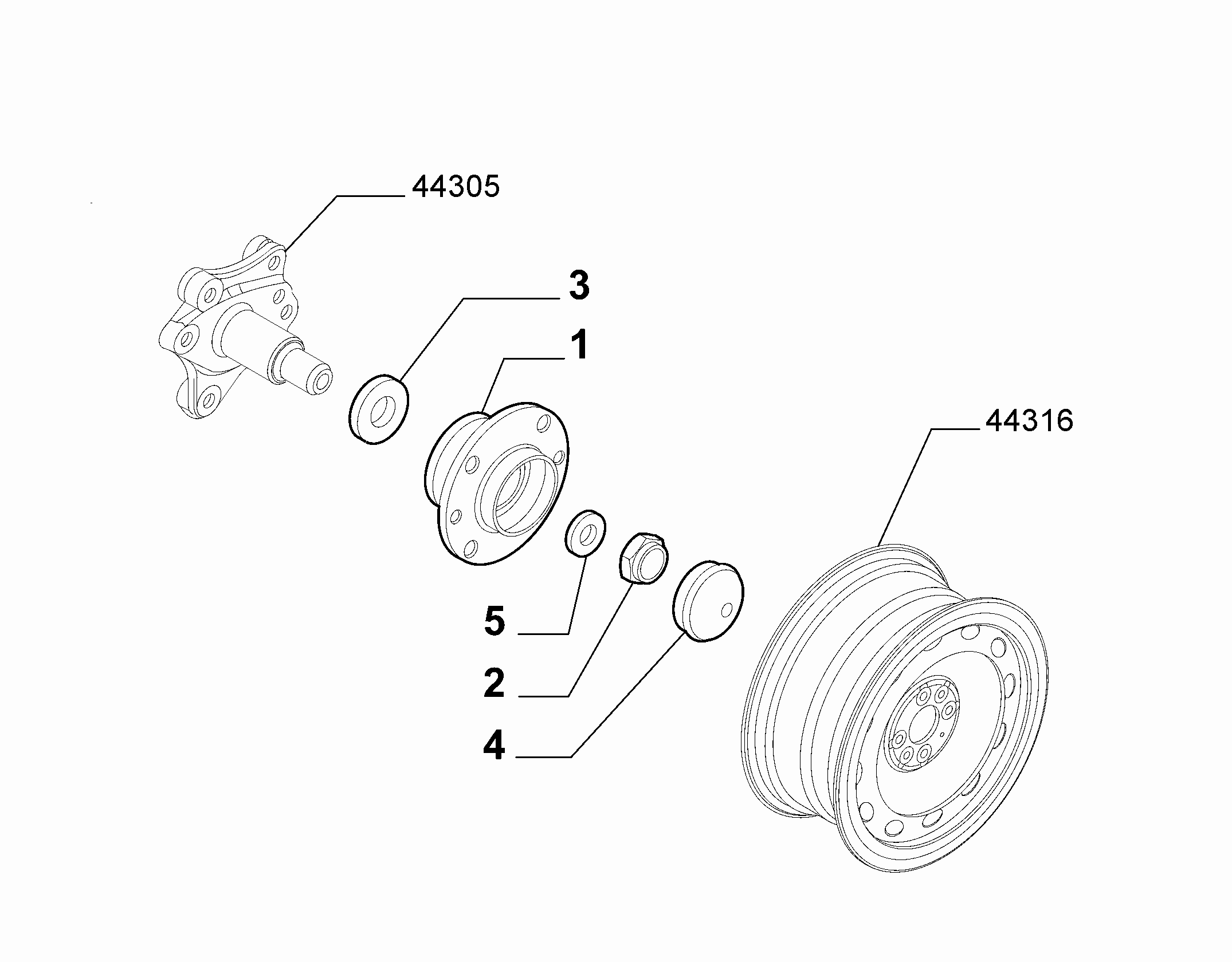 44321-010 REAR FUSE AND HUB