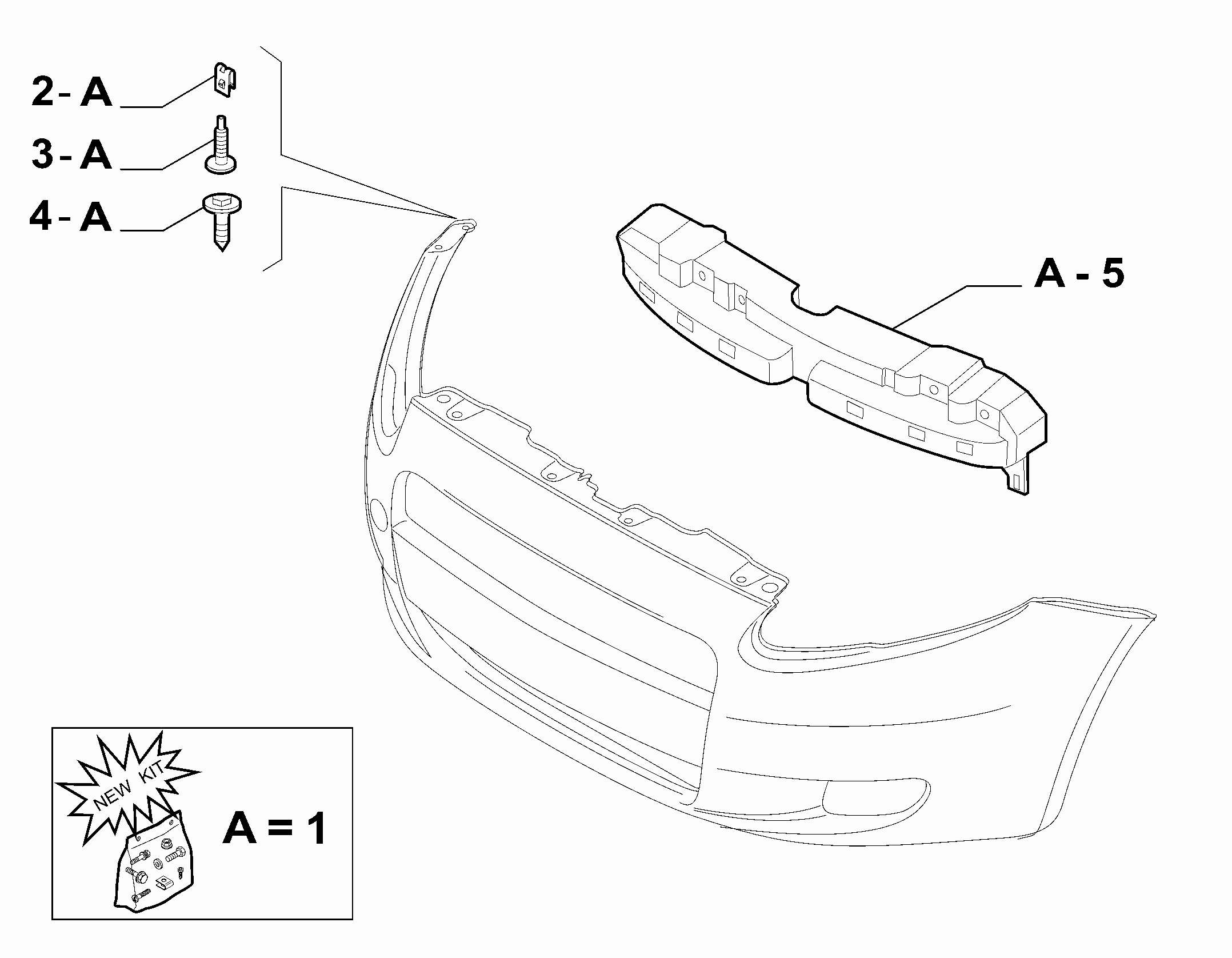 70726-020 FRONT BUMPER CLAMPS