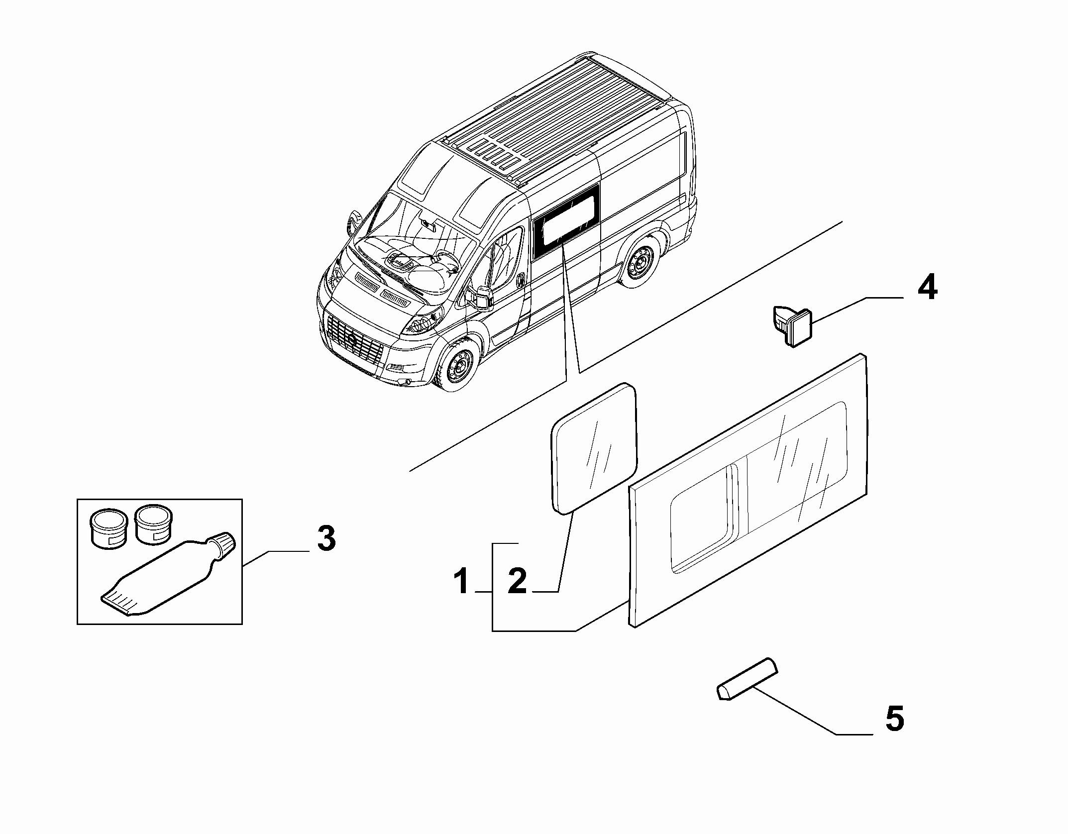 70156-015 QUARTER GLASS FOR COMMERCIAL VEHICLES