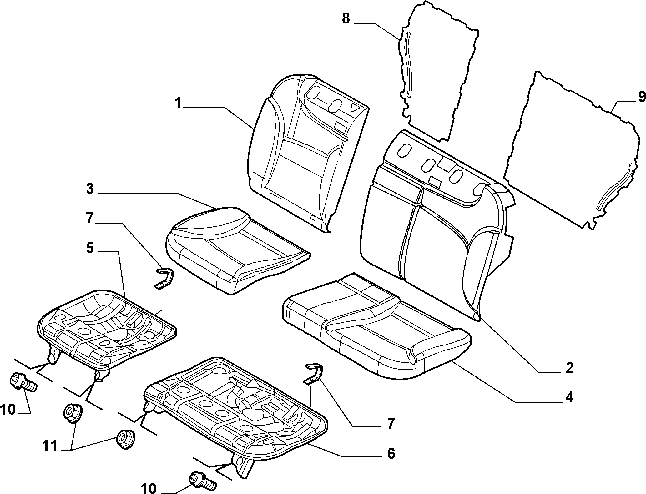 70613/02 REAR SEAT
