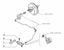 18103-020 CLUTCH LEVER CYLINDER AND HOSE
