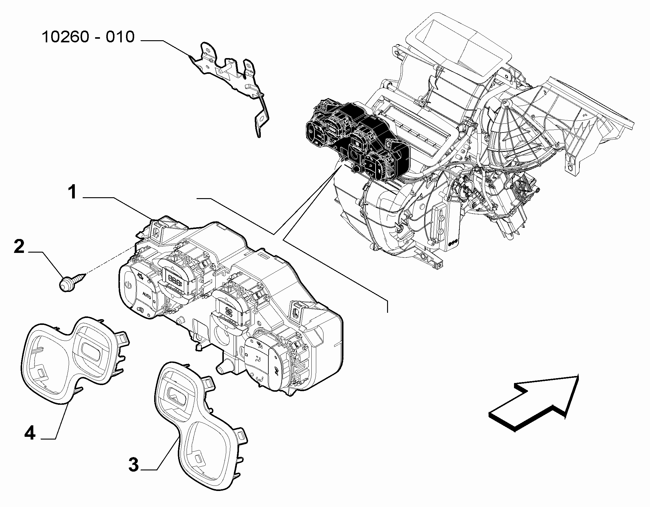 50101-020 HEATER/AIR CON