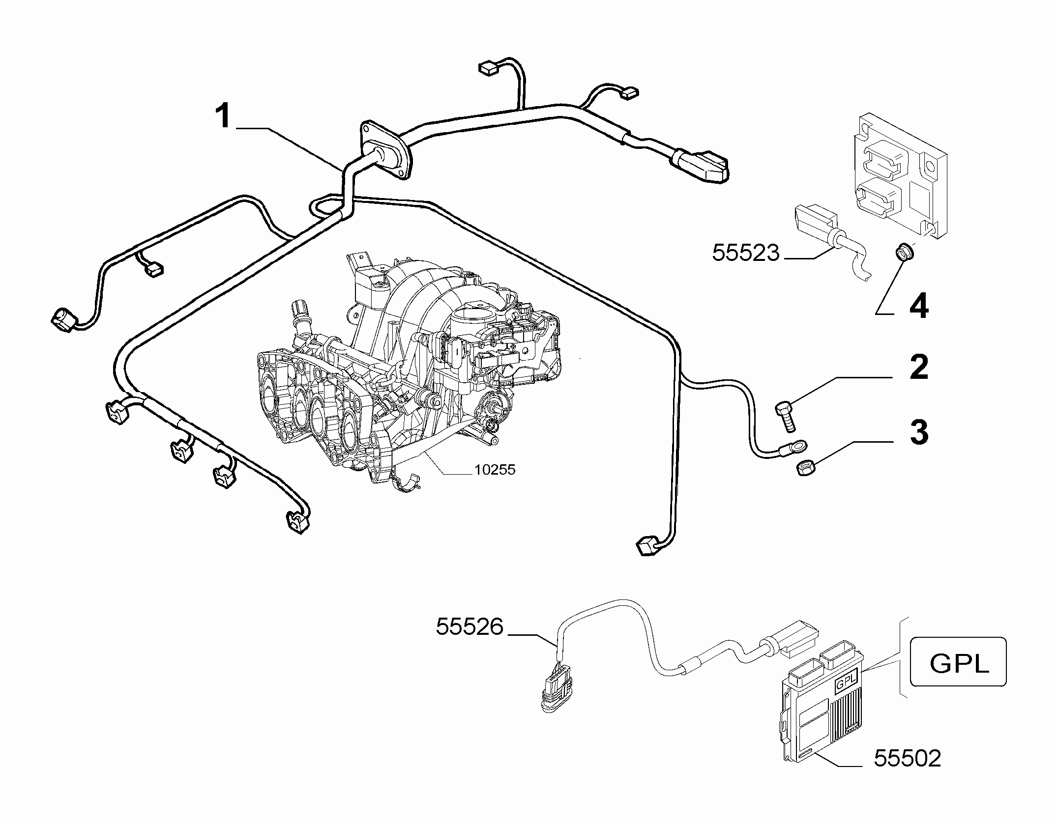10226-040 ENGINE HARNESS AND SUPPORTS
