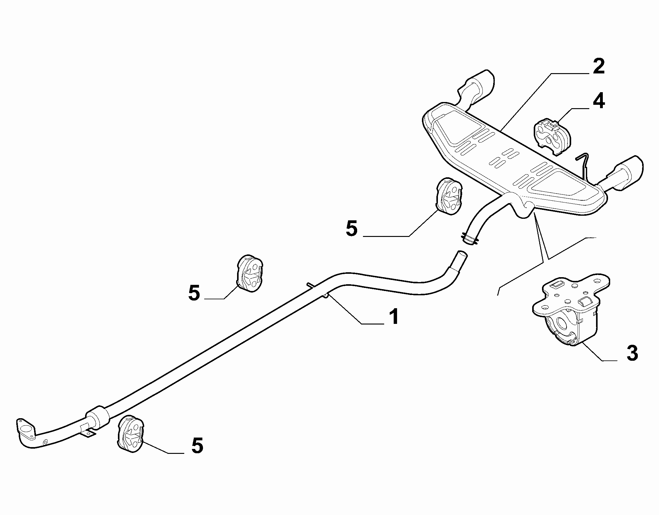 10258-030 REAR AND CENTRAL PIPES