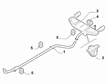 10258-030 REAR AND CENTRAL PIPES
