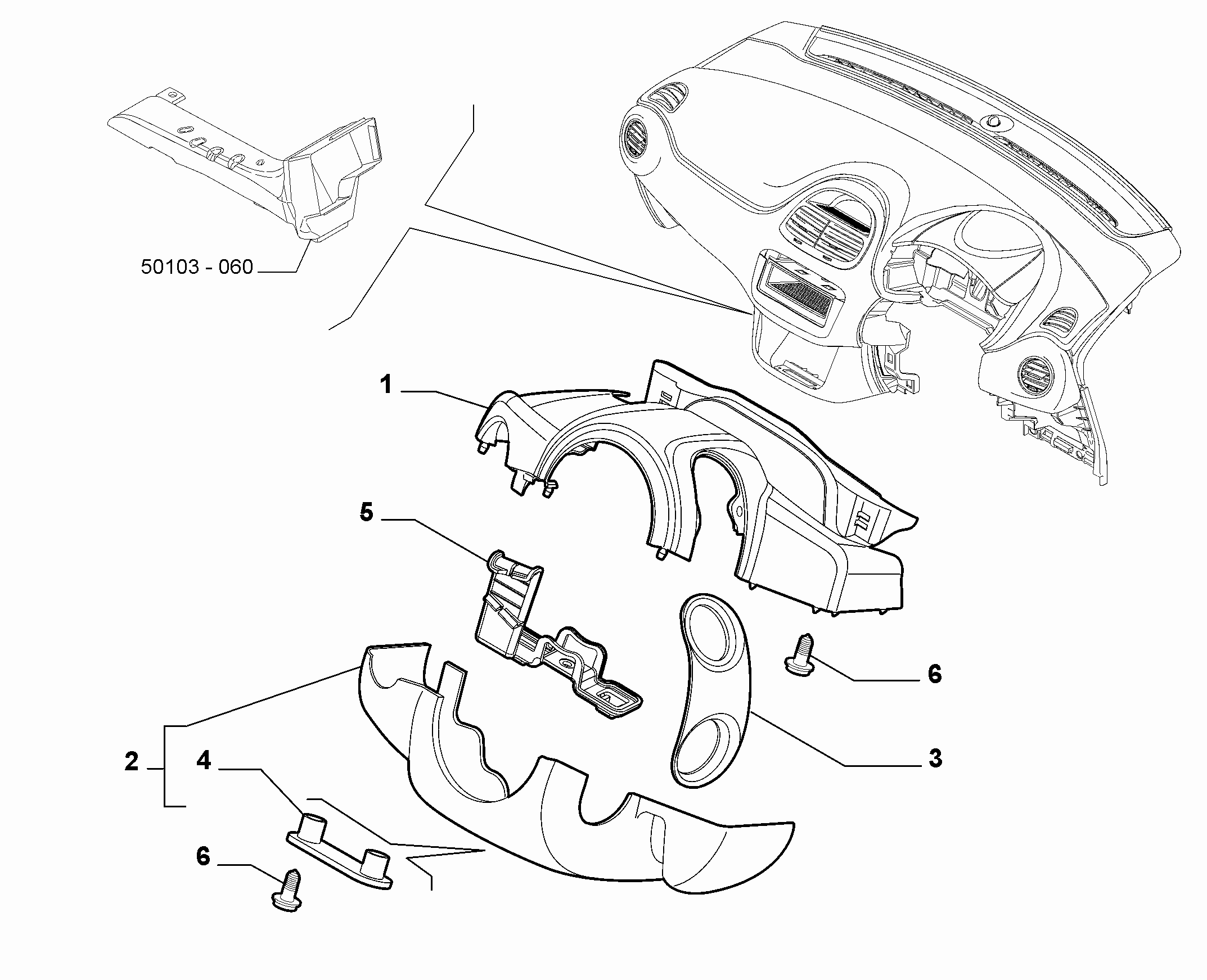 70502-060 STEERING COLUMN GUARDS