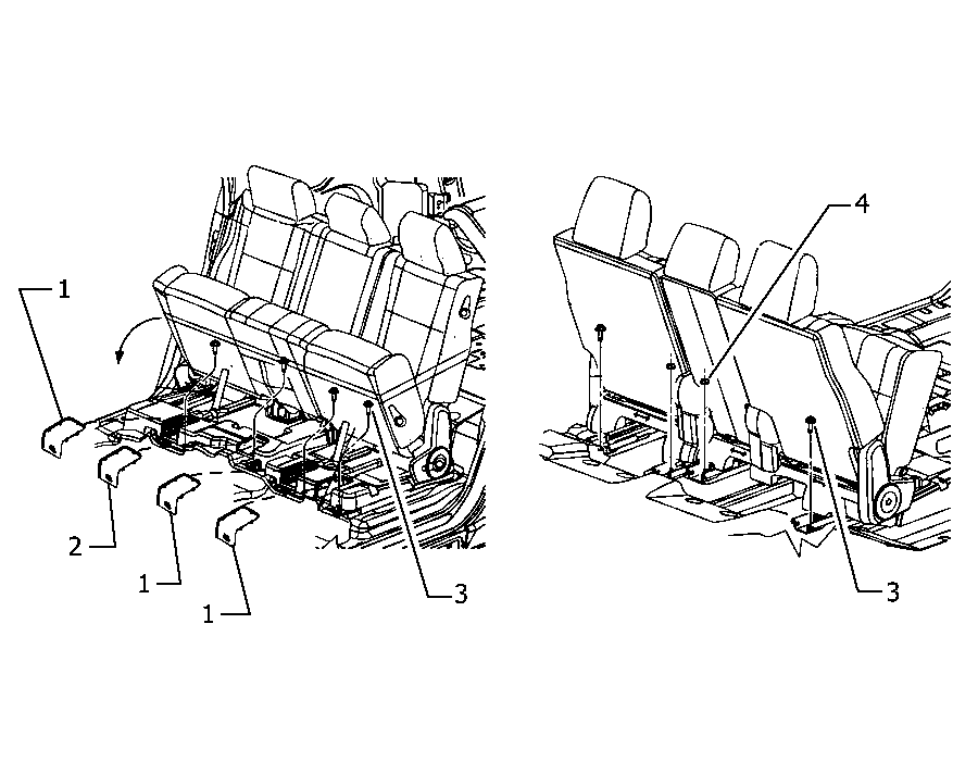 70620-020 SECOND ROW SEAT FASTENINGS
