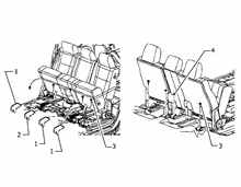 70620-020 SECOND ROW SEAT FASTENINGS