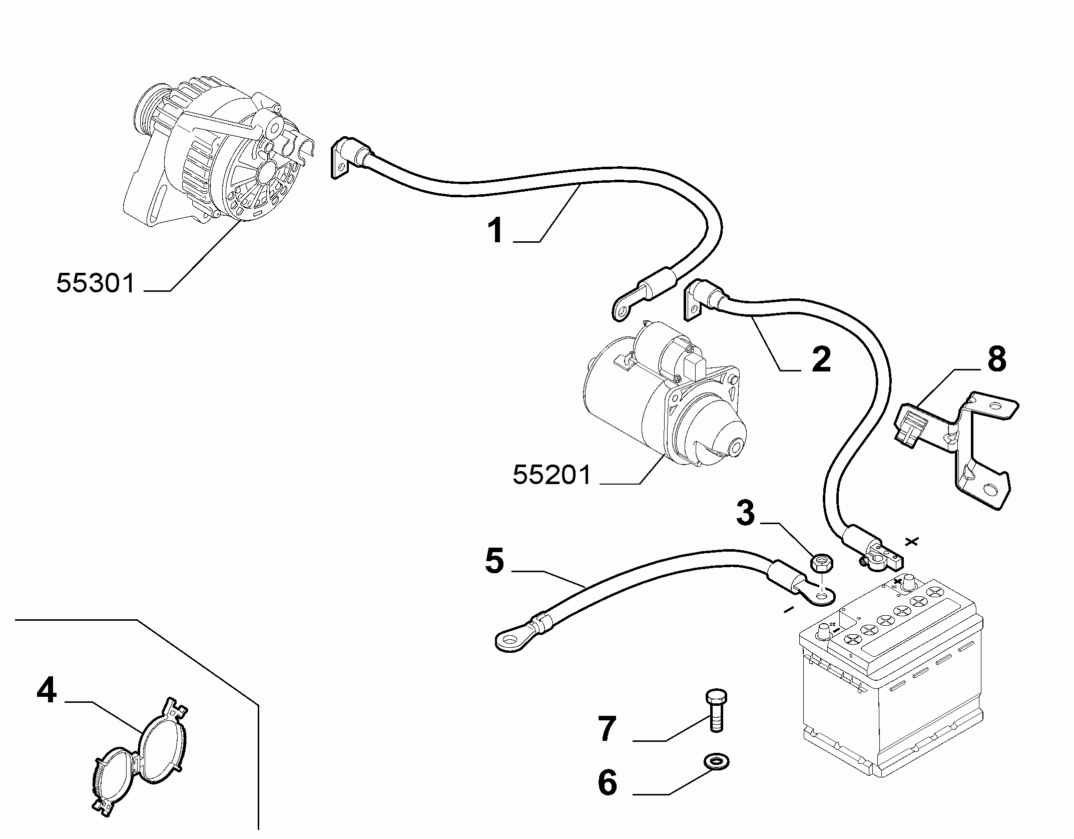 55300-040 BATTERY HARNESS