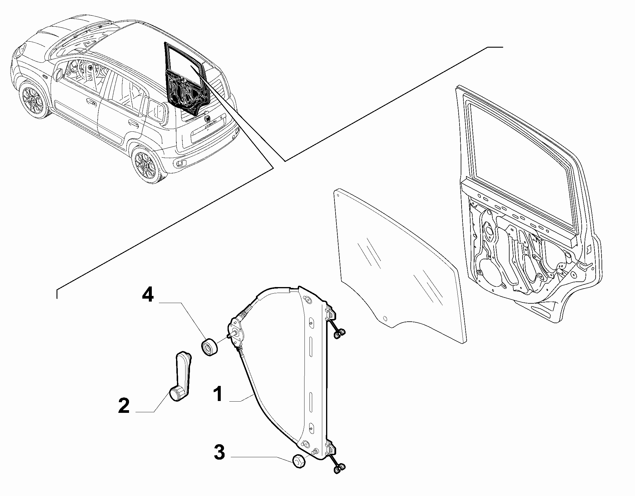 70136-040 REAR DOOR WINDOW