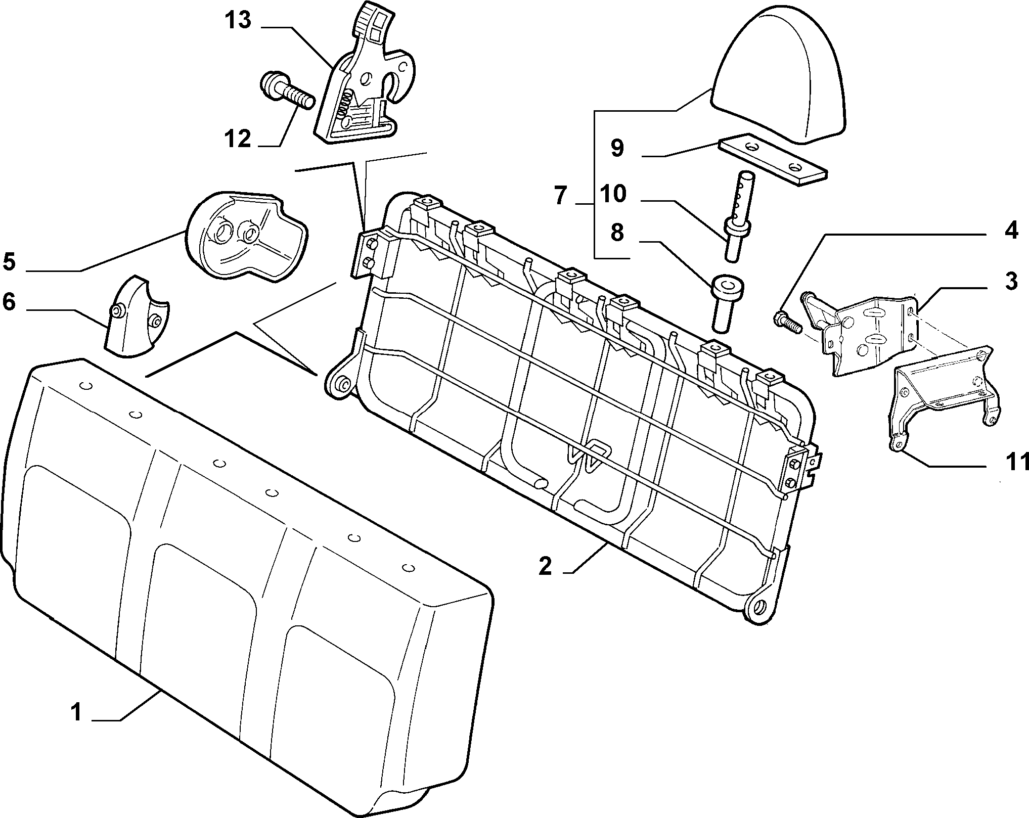70613/00 REAR SEAT