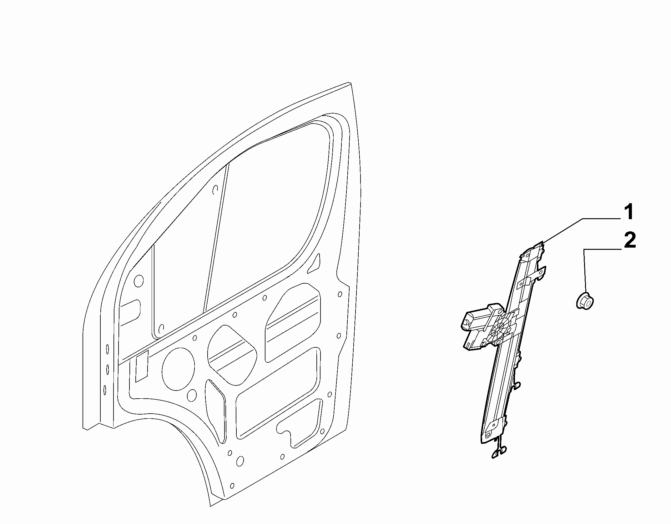 70129-040 FRONT ELECTRIC WINDOW 