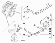10402-020 THERMOSTAT AND WATER PIPES