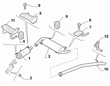 10258-030 REAR AND CENTRAL PIPES