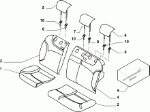70615/08 REAR SEAT LINING