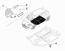 70521-030 PASSENGER COMPARTMENT MAT FASTENERS AND ACCESSORIES