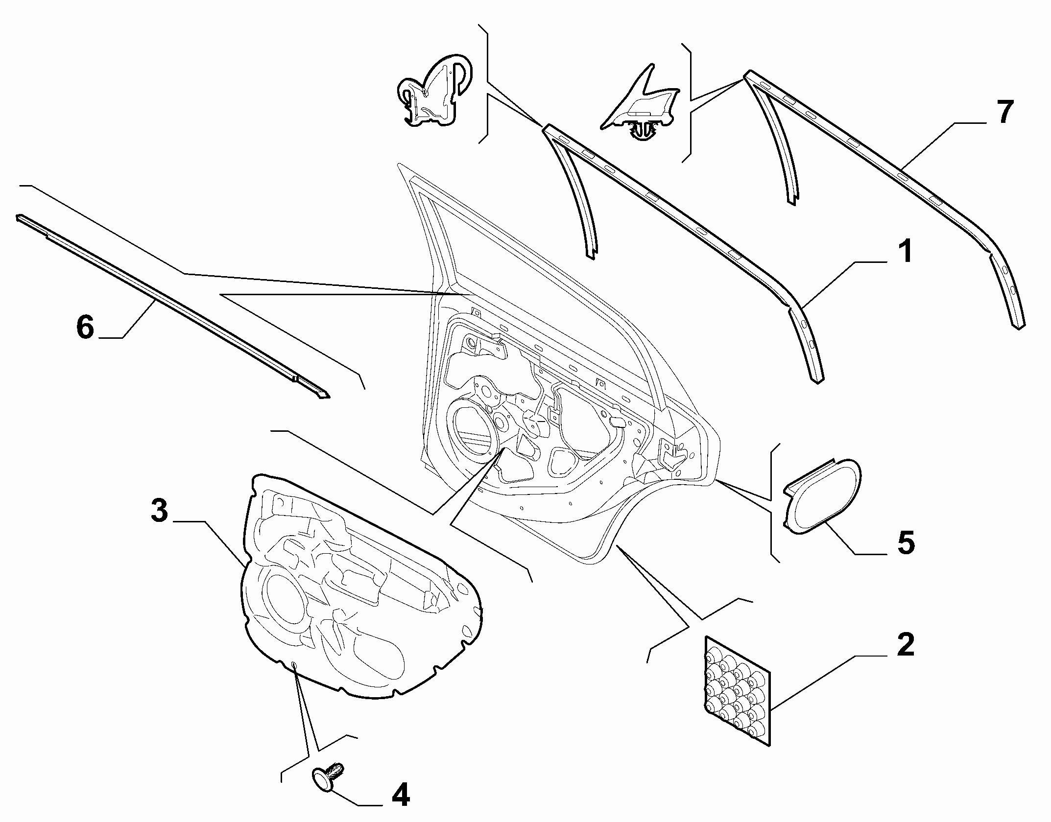70136-070 REAR DOOR TRIM