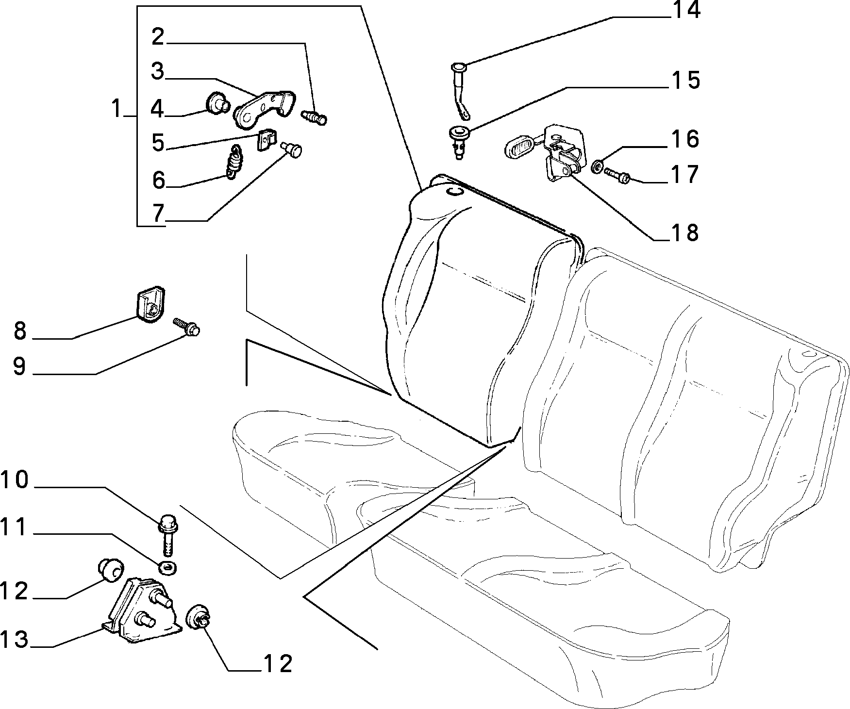 70613/01 REAR SEAT