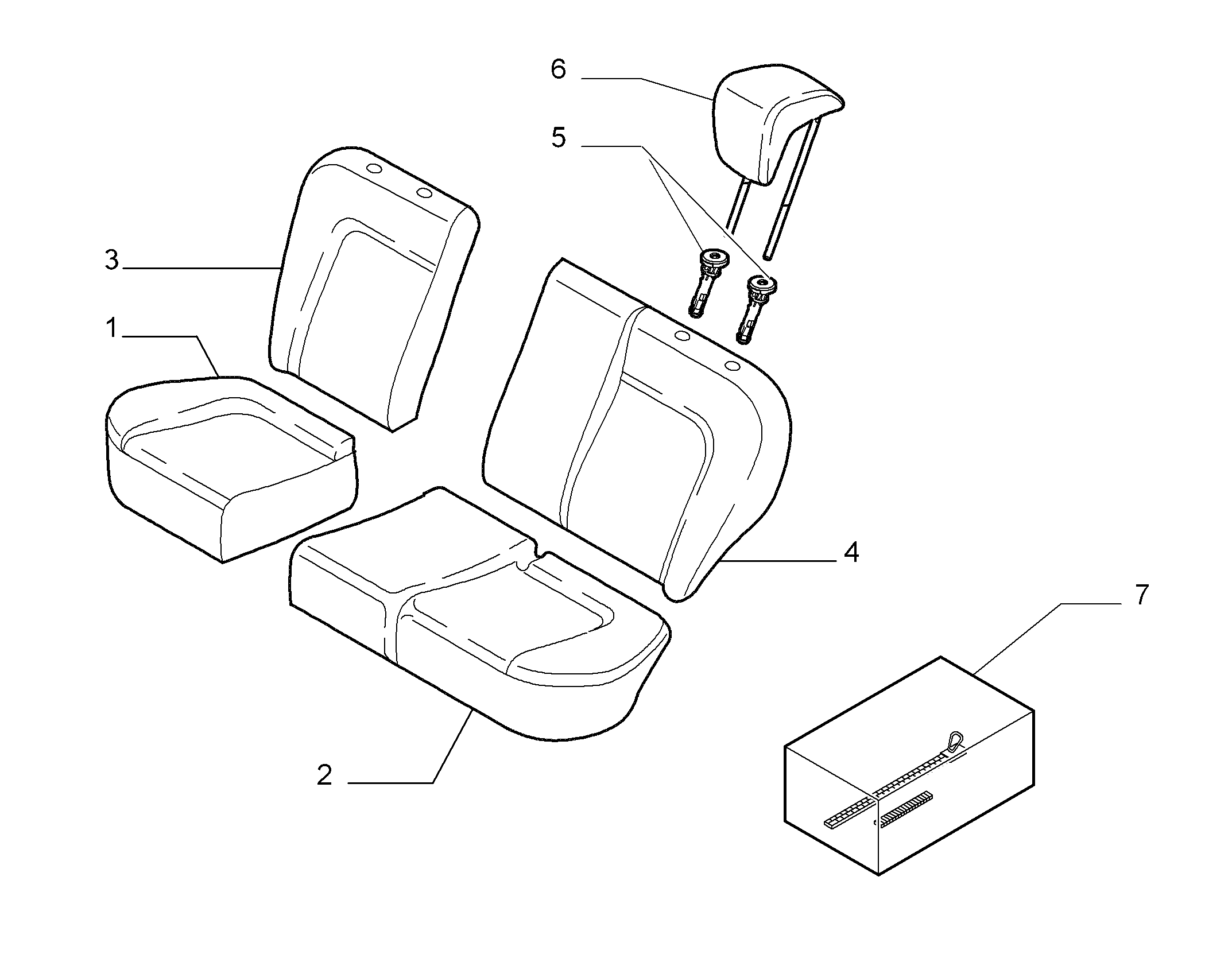 70615/82 REAR SEAT LINING