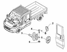 70136-020 REAR DOOR HINGES AND TIE RODS