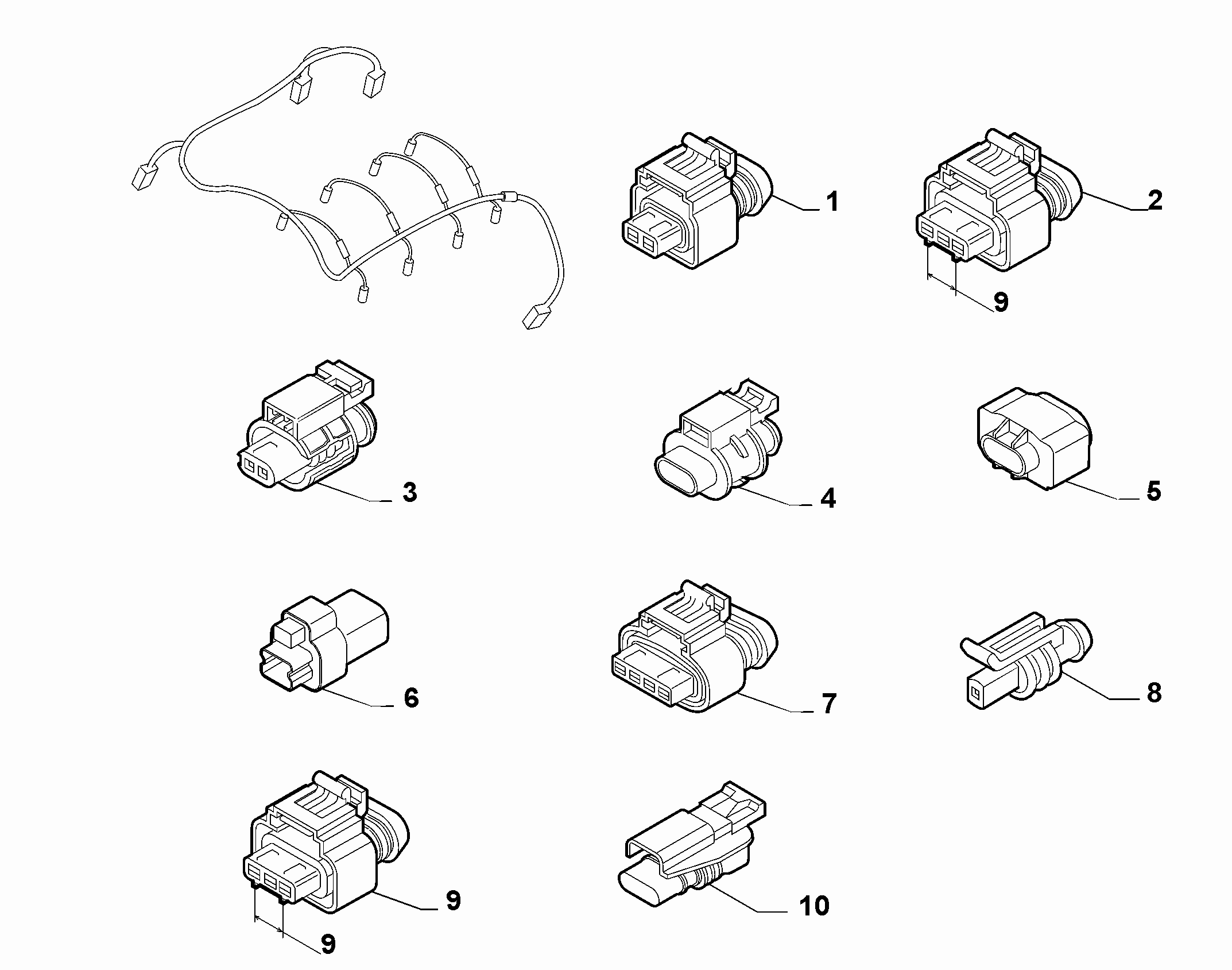 10226-060 ENGINE HARNESS CONNECTORS