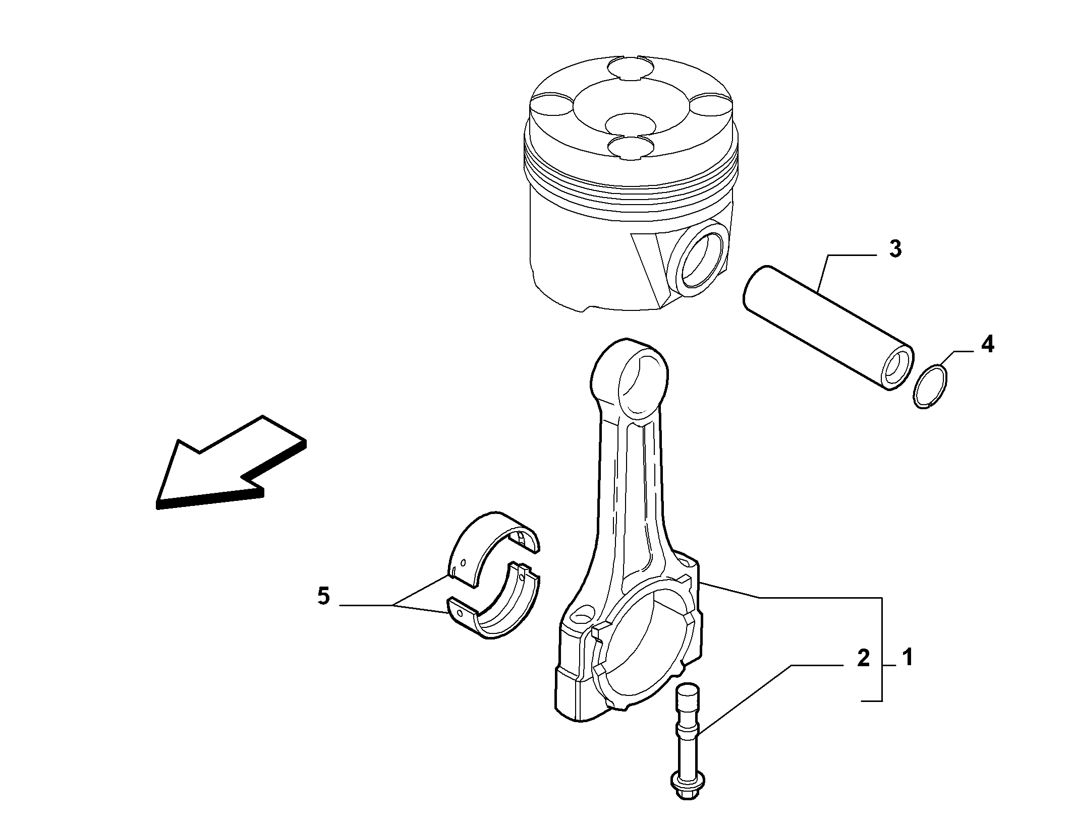 10105-010 COUPLING RODS AND HALF BEARINGS