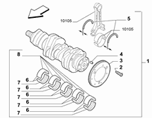 10103-010 ENGINE SHAFT AND HALF BEARING