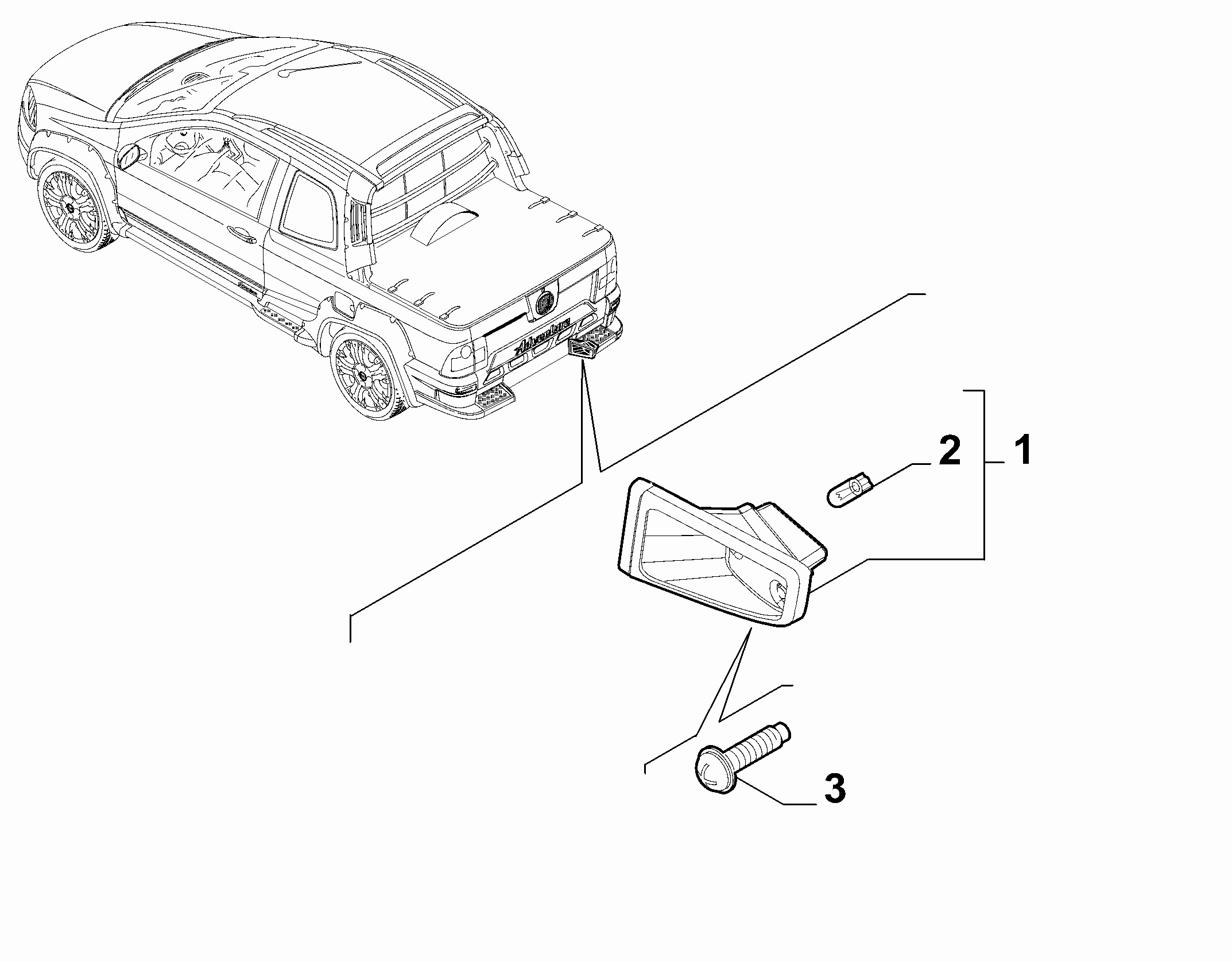 55401-040 REVERSE FOG TAIL LAMP
