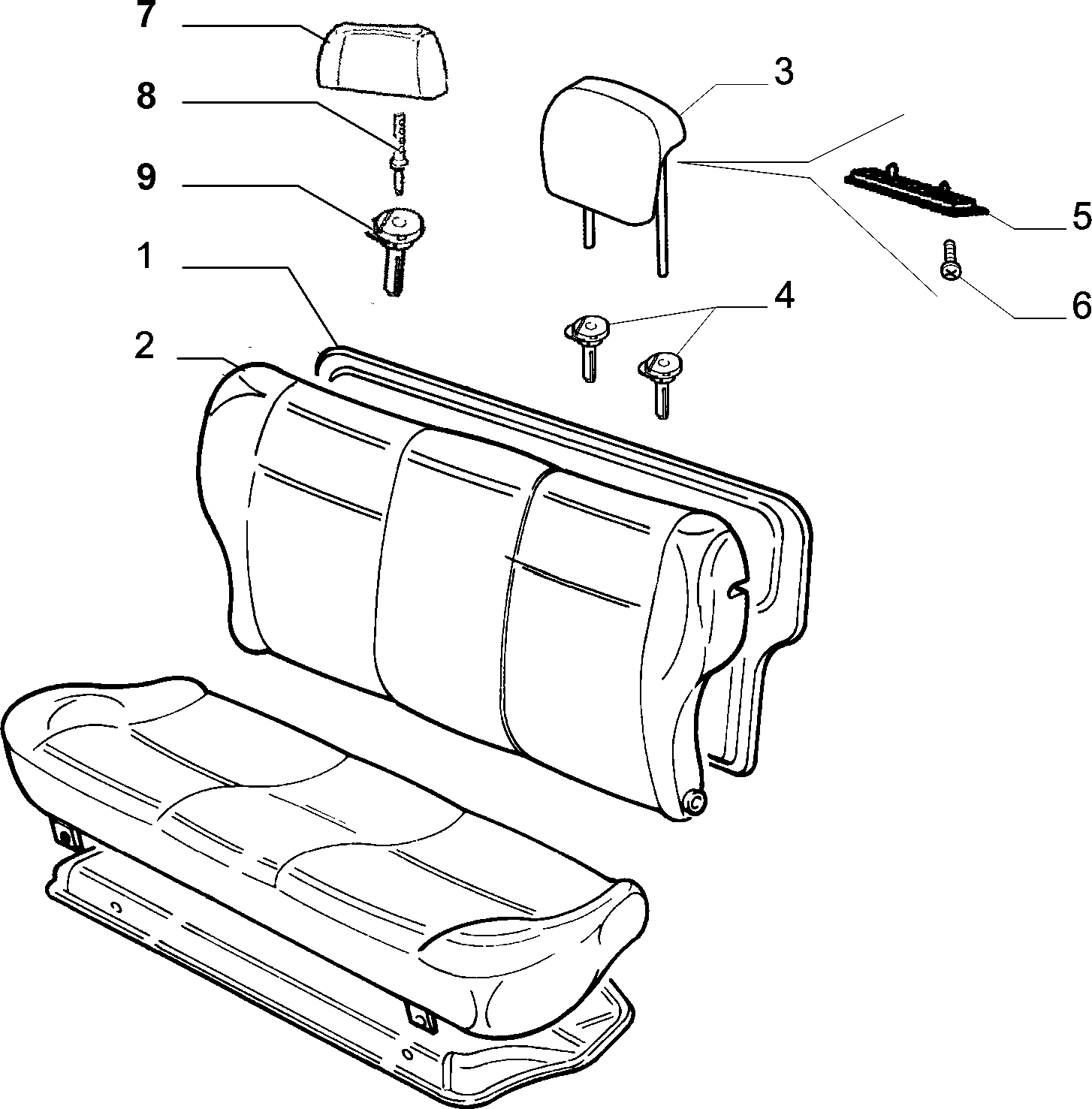 70613/00 REAR SEAT 