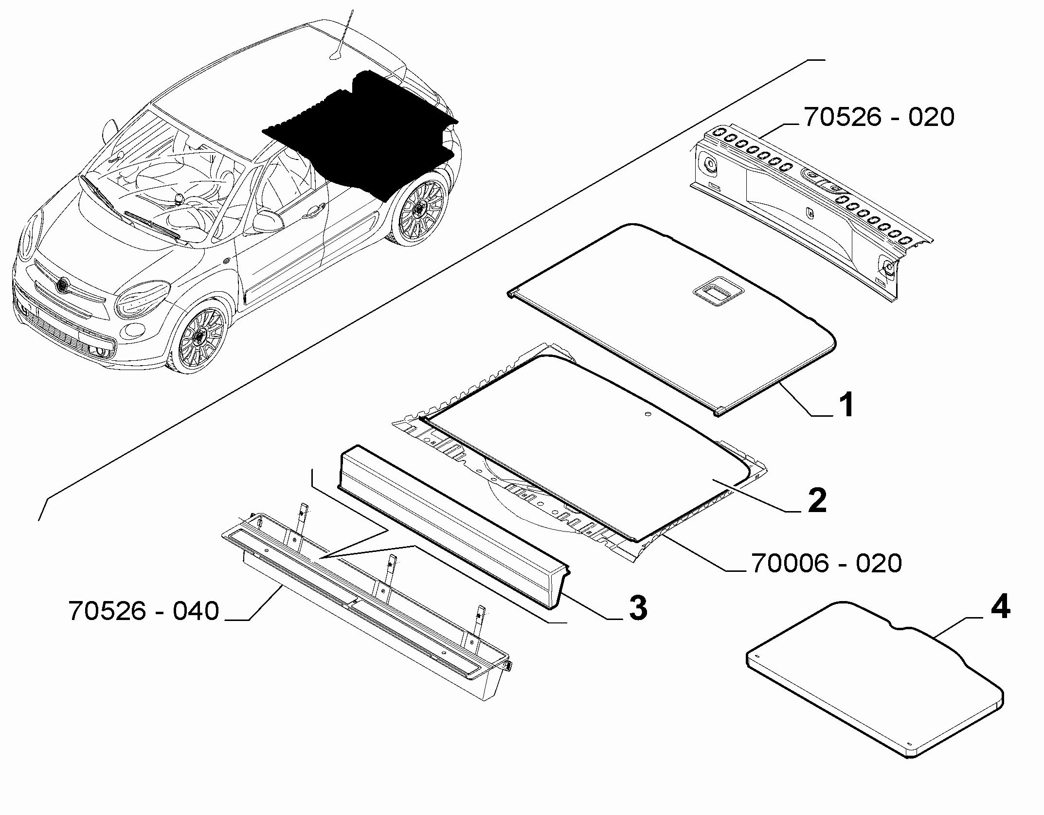 70526-030 TRUNK MATS