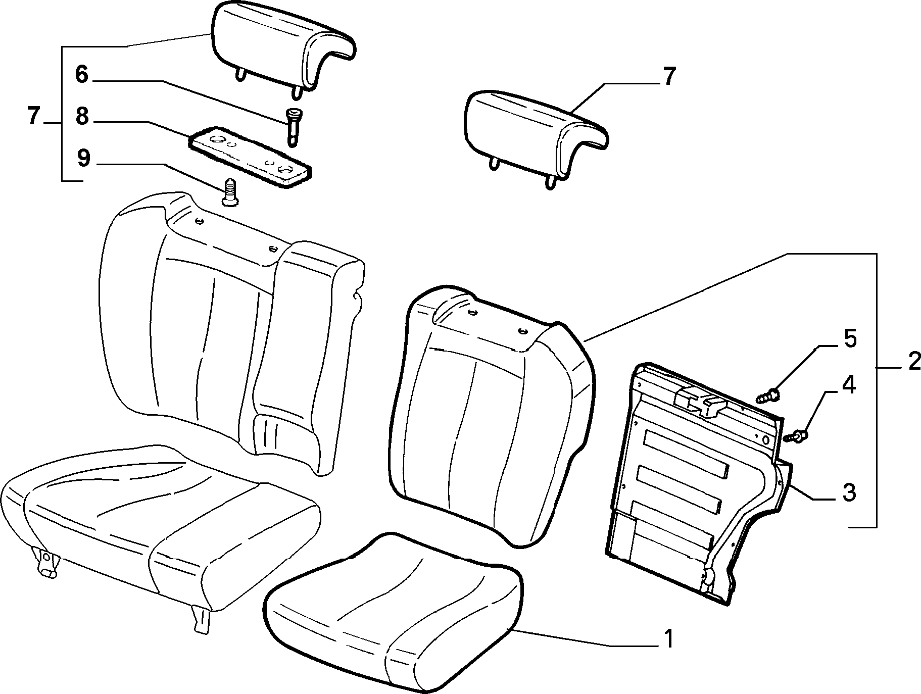 70613/00 REAR SEAT